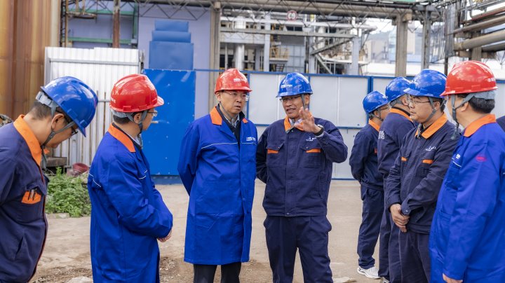 云煤集团党委副书记、副董事长、总经理高建嵩到云南解化公司开展现场工作调研